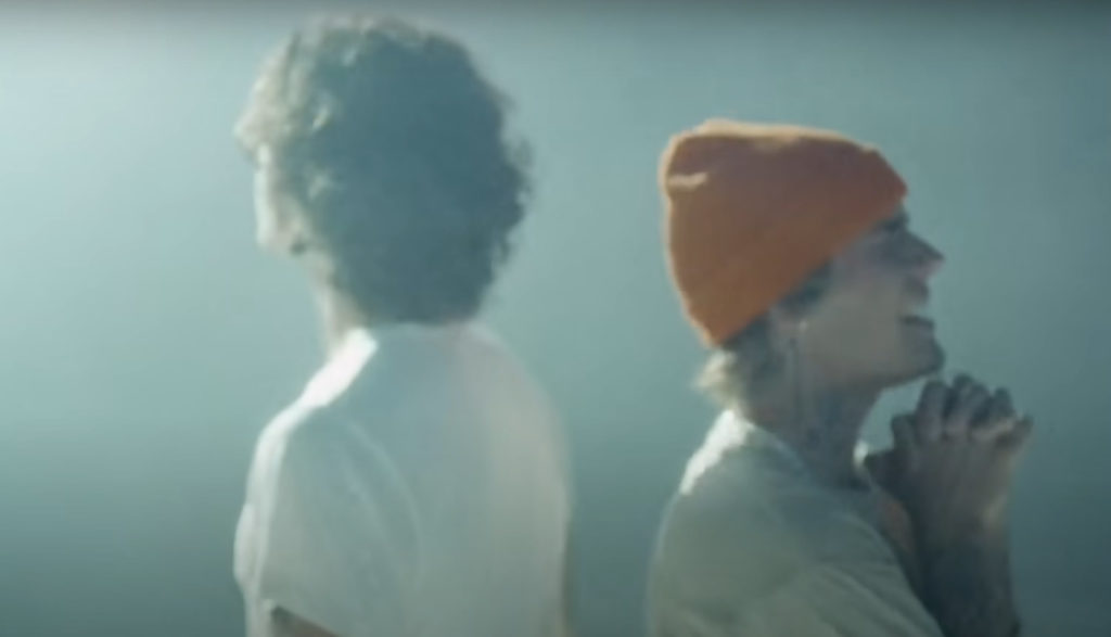 Shawn Mendes and Justin BIeber sing in the video for the song "Monster."